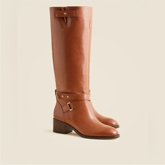 J crew Brown Leather Knee-High Boots - Picture 2 of 6